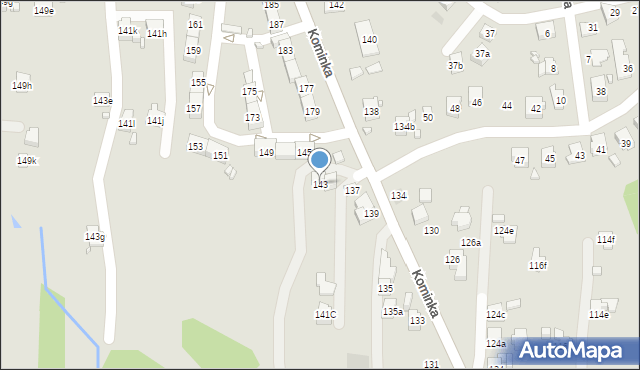 Radlin, Kominka Bolesława, ks. kard., 143, mapa Radlin