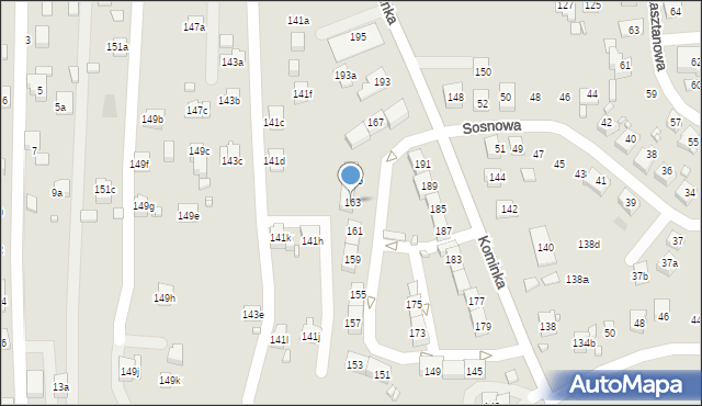 Radlin, Kominka Bolesława, ks. kard., 163, mapa Radlin