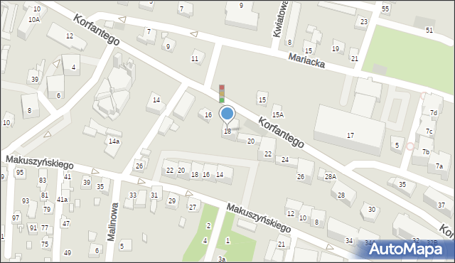 Radlin, Korfantego Wojciecha, 18, mapa Radlin