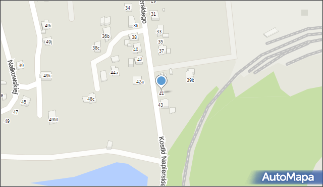 Radlin, Kostki Napierskiego Aleksandra, 41, mapa Radlin