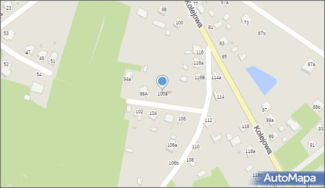 Radłów, Kolejowa, 100a, mapa Radłów