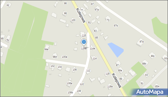 Radłów, Kolejowa, 116B, mapa Radłów