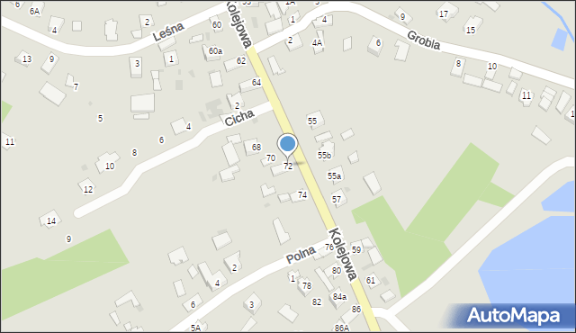 Radłów, Kolejowa, 72, mapa Radłów