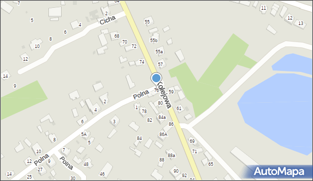 Radłów, Kolejowa, 76, mapa Radłów