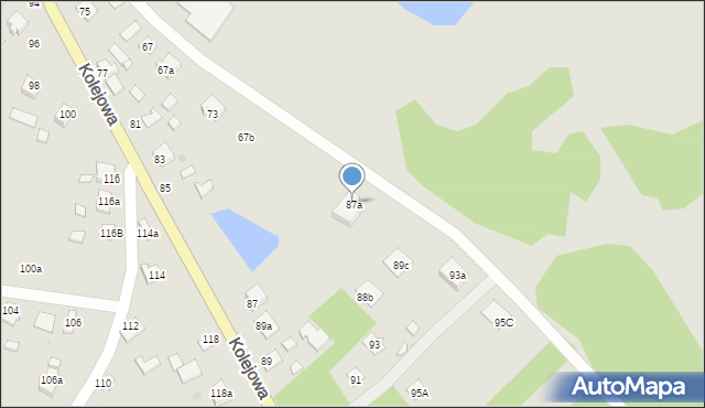 Radłów, Kolejowa, 87a, mapa Radłów