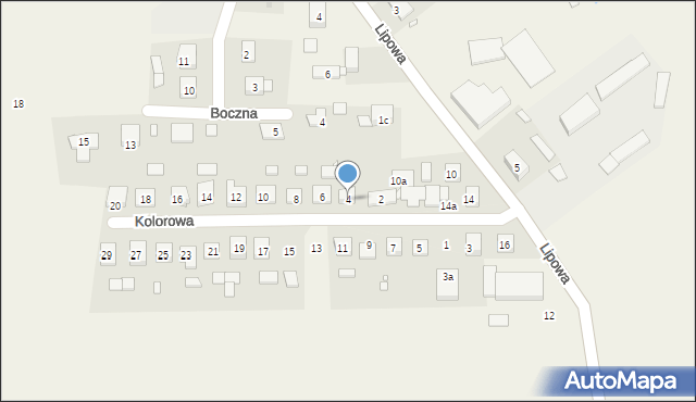 Radłów, Kolorowa, 4, mapa Radłów