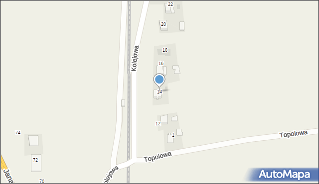 Radocza, Kolejowa, 14, mapa Radocza