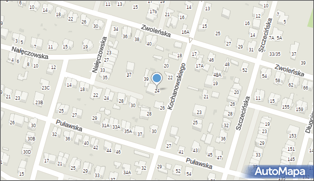 Radom, Kochanowskiego Jana, 24, mapa Radomia