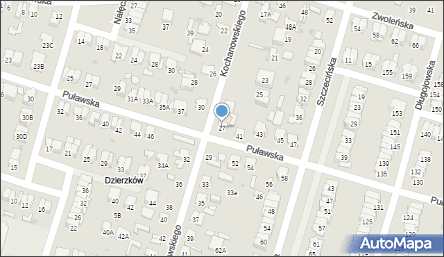 Radom, Kochanowskiego Jana, 27, mapa Radomia