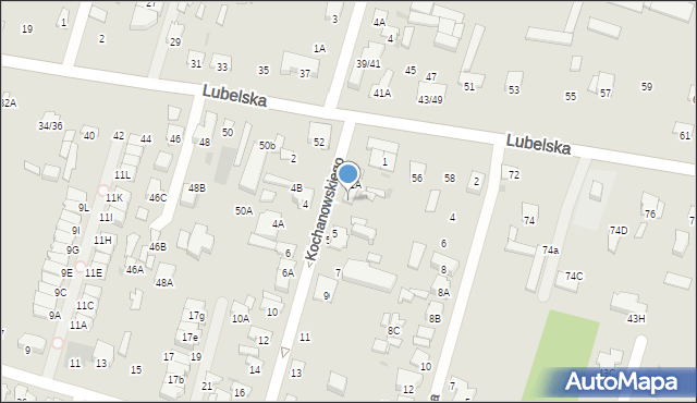 Radom, Kochanowskiego Jana, 3, mapa Radomia