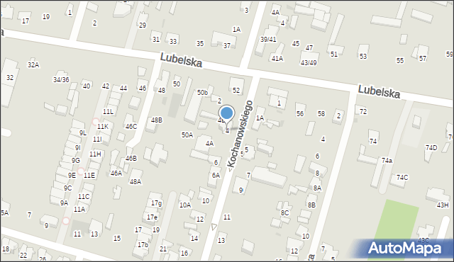 Radom, Kochanowskiego Jana, 4, mapa Radomia