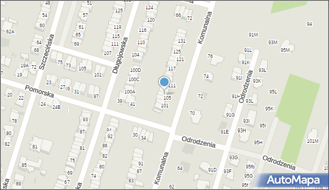 Radom, Komunalna, 107, mapa Radomia