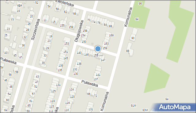 Radom, Komunalna, 153, mapa Radomia