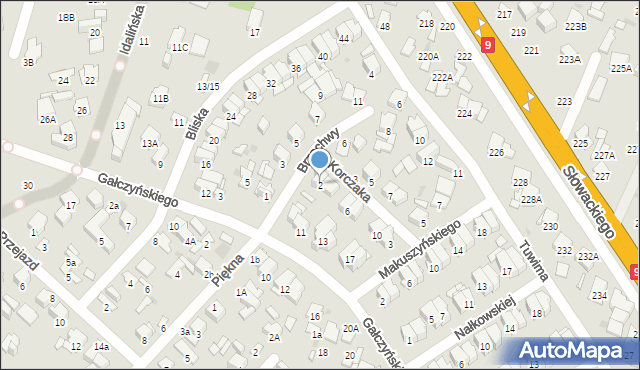 Radom, Korczaka Janusza, 2, mapa Radomia