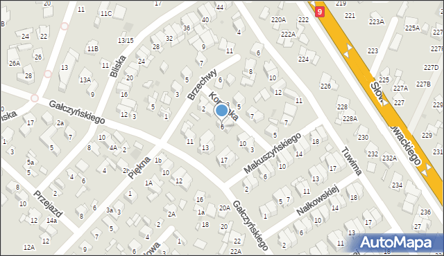 Radom, Korczaka Janusza, 6, mapa Radomia