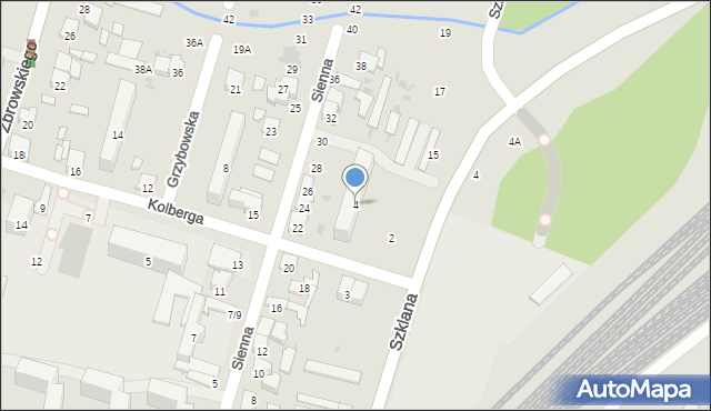 Radom, Kolberga Oskara, 4, mapa Radomia