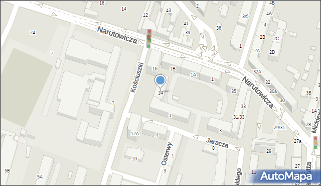 Radom, Kościuszki Tadeusza, gen., 14, mapa Radomia