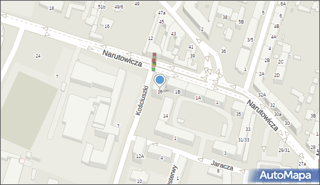 Radom, Kościuszki Tadeusza, gen., 16, mapa Radomia