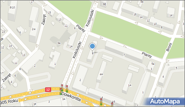 Radom, Kościuszki Tadeusza, gen., 4, mapa Radomia