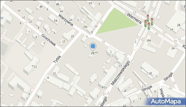 Radom, Koszarowa, 3/5, mapa Radomia