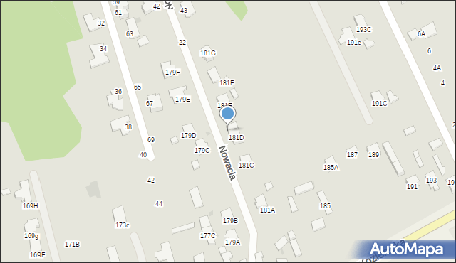 Radom, Kozienicka, 181db, mapa Radomia