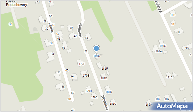 Radom, Kozienicka, 181G, mapa Radomia