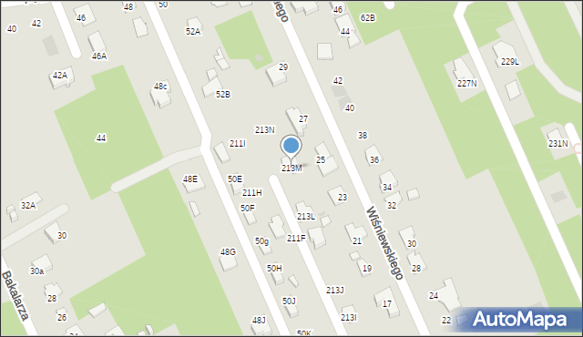 Radom, Kozienicka, 213M, mapa Radomia