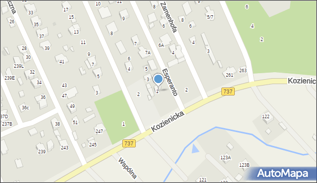 Radom, Kozienicka, 255, mapa Radomia