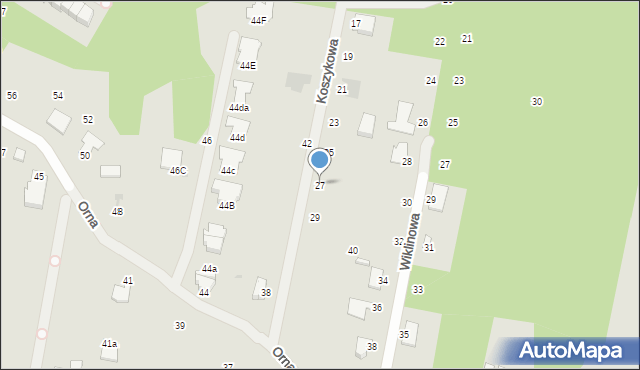 Radom, Koszykowa, 27, mapa Radomia