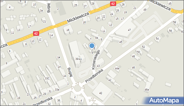 Radomsko, Konarskiego, 3, mapa Radomsko