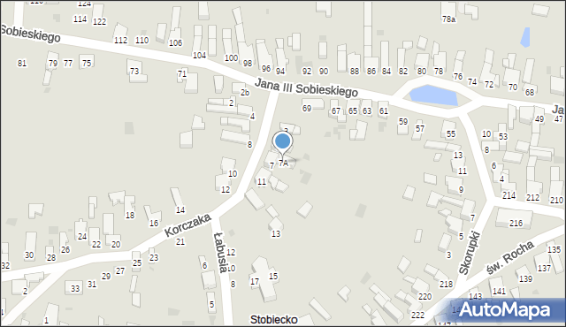 Radomsko, Korczaka Janusza, 7A, mapa Radomsko