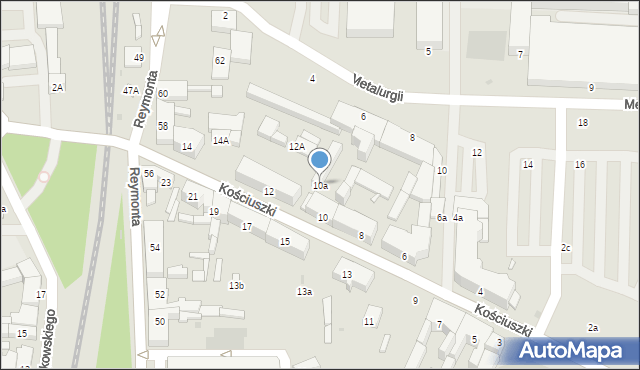Radomsko, Kościuszki Tadeusza, gen., 10a, mapa Radomsko