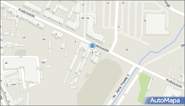 Radomsko, Kościuszki Tadeusza, gen., 5, mapa Radomsko