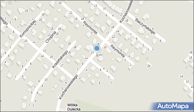 Radomyśl Wielki, Kochanowskiego Jana, 8, mapa Radomyśl Wielki