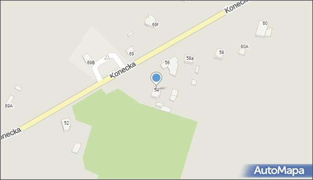 Radoszyce, Konecka, 54, mapa Radoszyce