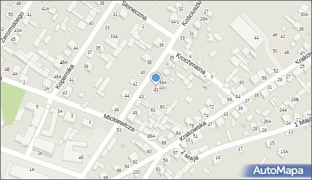 Radoszyce, Kościuszki Tadeusza, gen., 41, mapa Radoszyce