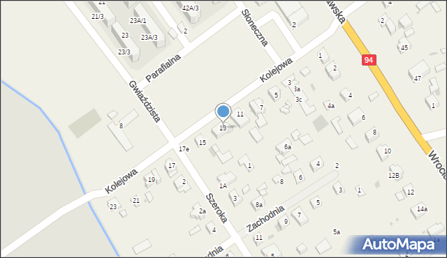 Radwanice, Kolejowa, 13, mapa Radwanice