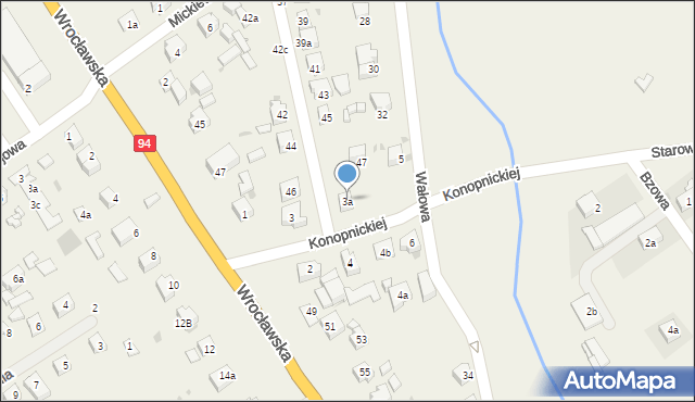 Radwanice, Konopnickiej Marii, 3a, mapa Radwanice