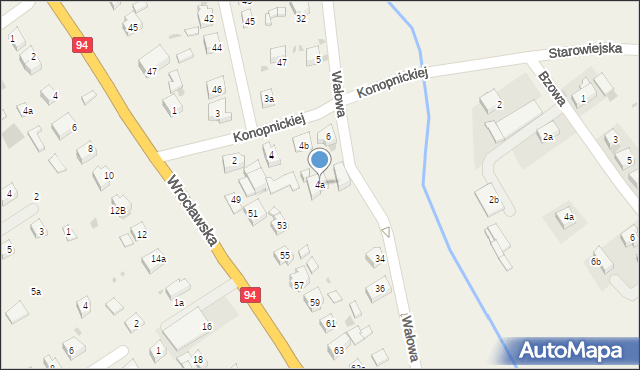Radwanice, Konopnickiej Marii, 4a, mapa Radwanice