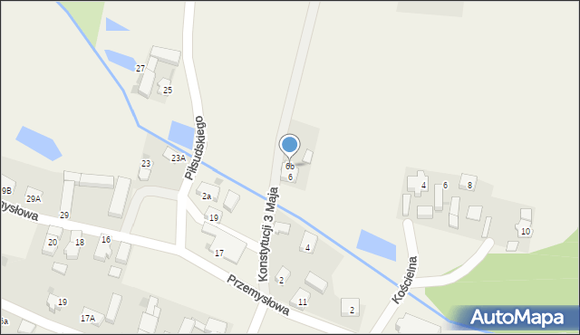 Radwanice, Konstytucji 3 Maja, 6b, mapa Radwanice