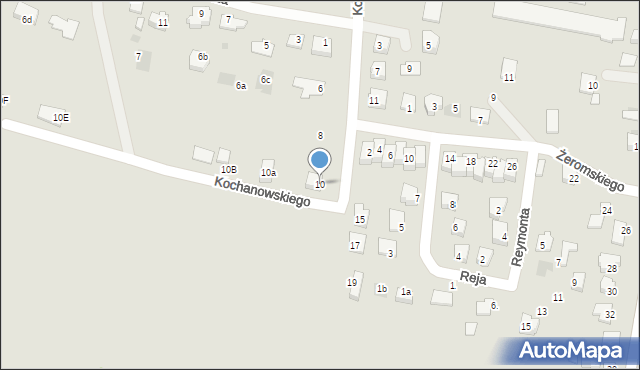 Radymno, Kochanowskiego Jana, 10, mapa Radymno