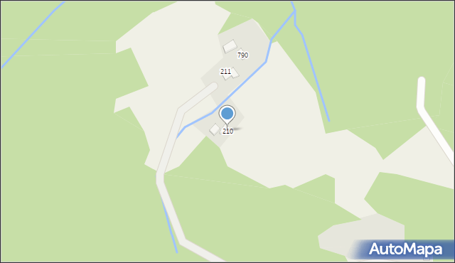 Radziechowy, Kopiec, 210, mapa Radziechowy