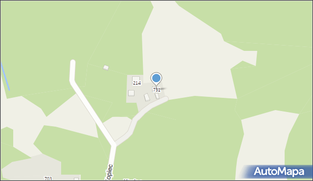 Radziechowy, Kopiec, 731, mapa Radziechowy