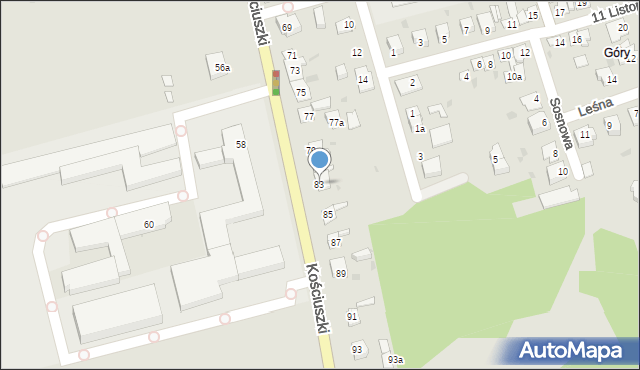 Radziejów, Kościuszki Tadeusza, gen., 83, mapa Radziejów