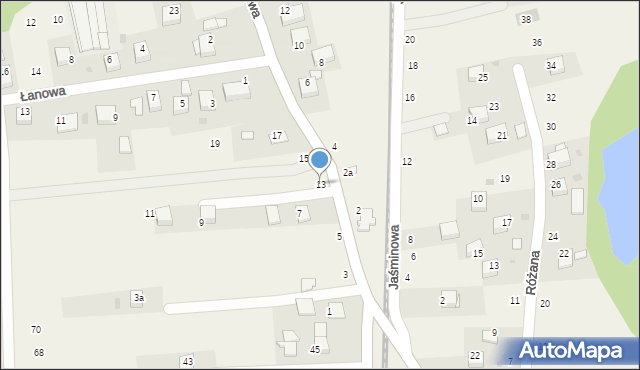 Radziszów, Kolejowa, 13, mapa Radziszów