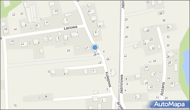 Radziszów, Kolejowa, 15, mapa Radziszów