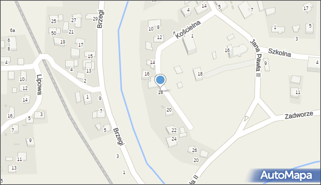 Radziszów, Kościelna, 18, mapa Radziszów