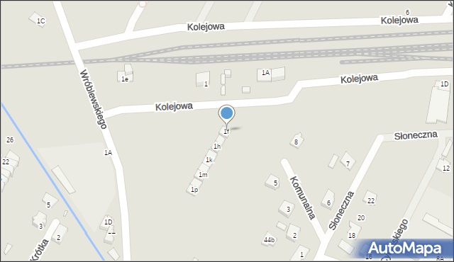 Radzymin, Kolejowa, 1f, mapa Radzymin