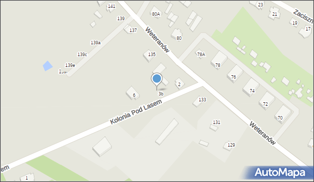 Radzymin, Kolonia Pod Lasem, 4, mapa Radzymin