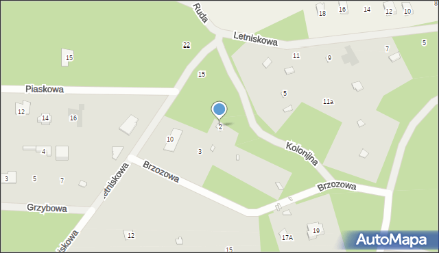 Radzymin, Kolonijna, 2, mapa Radzymin